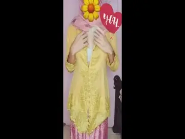 Live Ukhti Kebaya Hijab Pink Menggoda Streaming Lumer